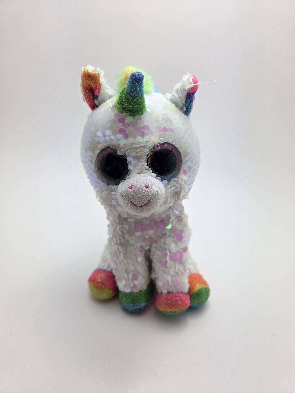 Ty Flippables “Pixy” the White Sequin Unicorn - No Hang Tag (6 inch)